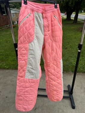 Quilted Pink Women’s Ski Pants - Brand Unspecified